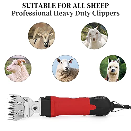 DUCKBOY Electric Sheep Clippers Heavy Duty, Professional 380W Shearing Machine for Sheep, Goats, Cattle Farm Livestock Pet, Large Thick Hair Dogs Grooming Trimmer